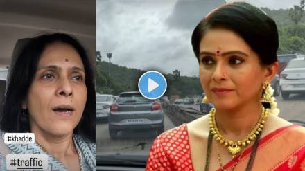 aishwarya narkar stuck in ghodbunder road traffic