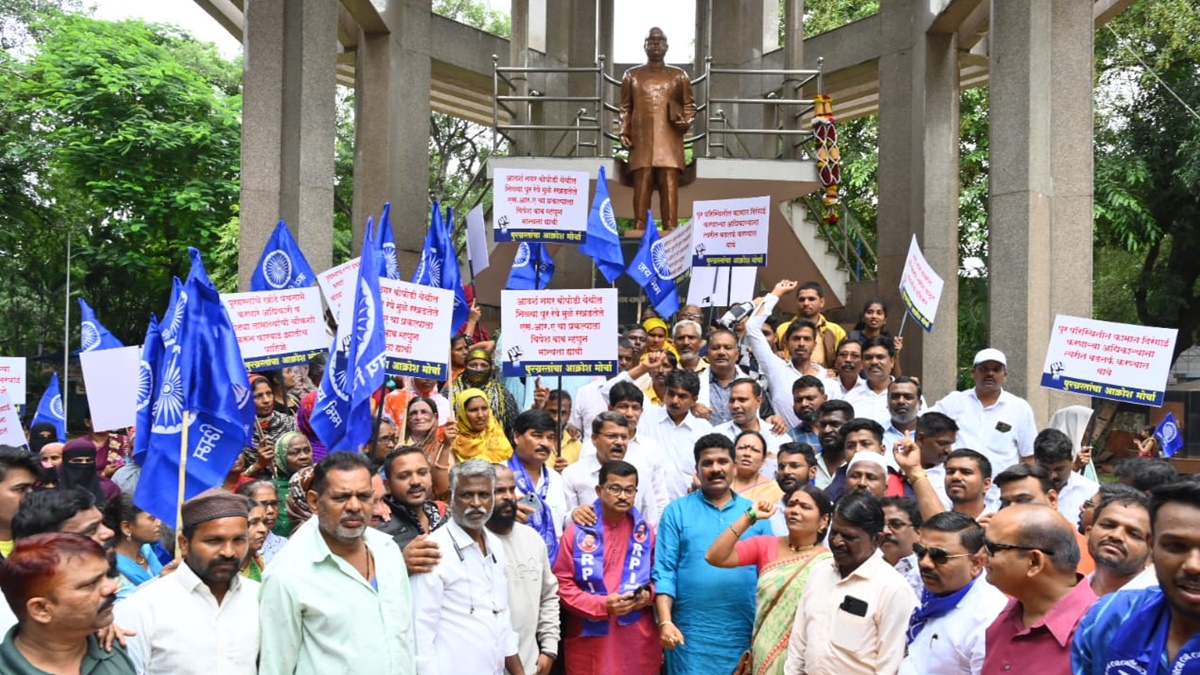 Communal Riots Pune in pune Protest march of flood victims Pune Municipal Corporation ...
