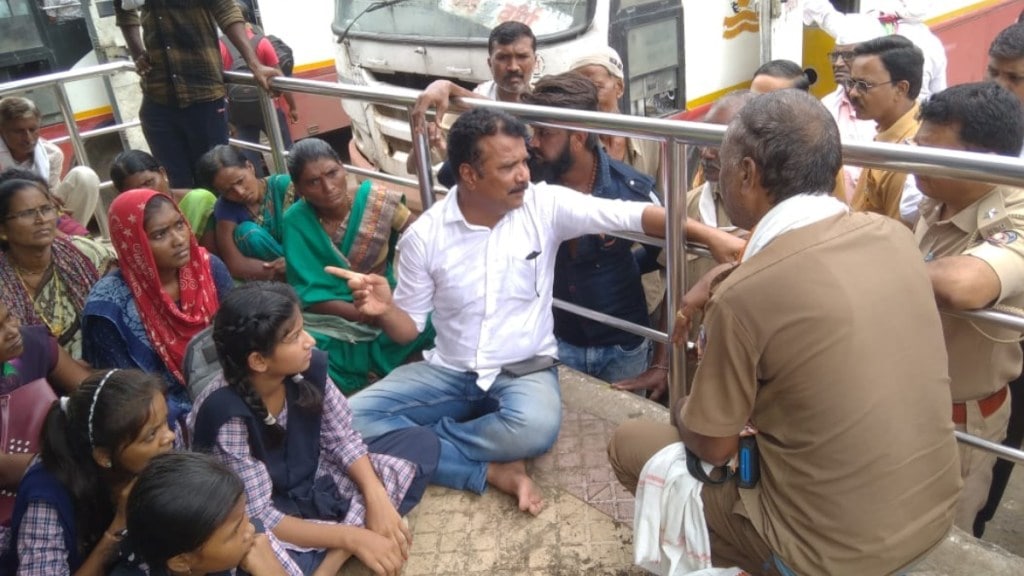 complaint against sarpanch for cheating school students by giving false information