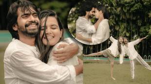 prathamesh parab romantic photoshoot in rain with wife
