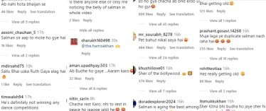 salman khan dance video comments