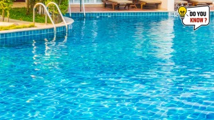 Why Blue tiles used in swimming pool scientific and psychiatric reason