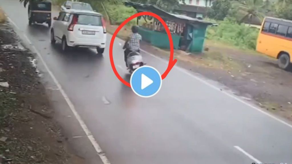 Shocking Biker Accident: Overtaking Car at High Speed Leads to Tragedy Shocking Biker Accident: Overtaking Car at High Speed Leads to Tragedy