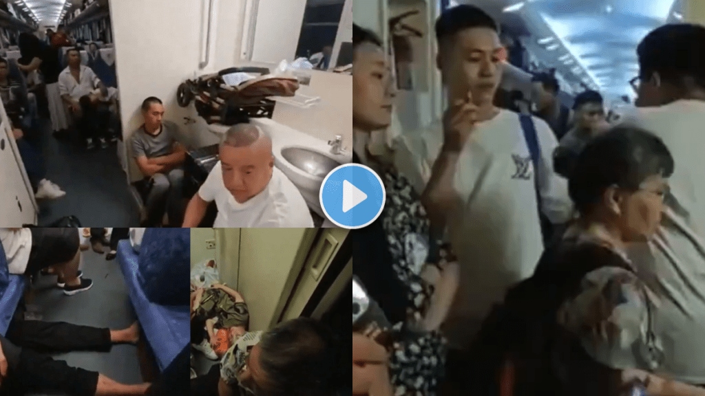 Blocking toilet sleeping on floor YouTuber narrates Indian Railways-like experience in Chinese train