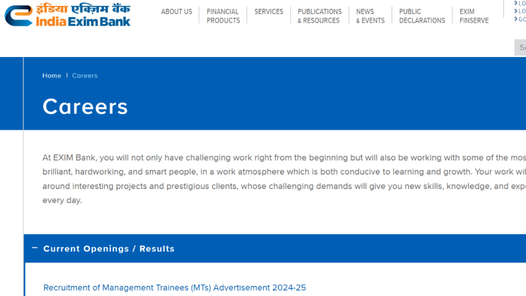 EXIM Bank Management Trainee Recruitment 2024 Eligibility salary details in marathi EXIM Bank Management Trainee Recruitment 2024 Eligibility salary details in marathi