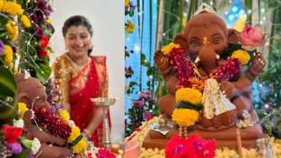 Marathi actress Tejaswini Ganpati Bappa, tejasvini pandit Ganpati Bappa,