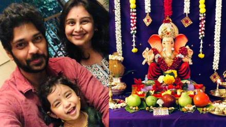 Mrunal Dusanis is celebrating his first Ganeshotsav After returning to India