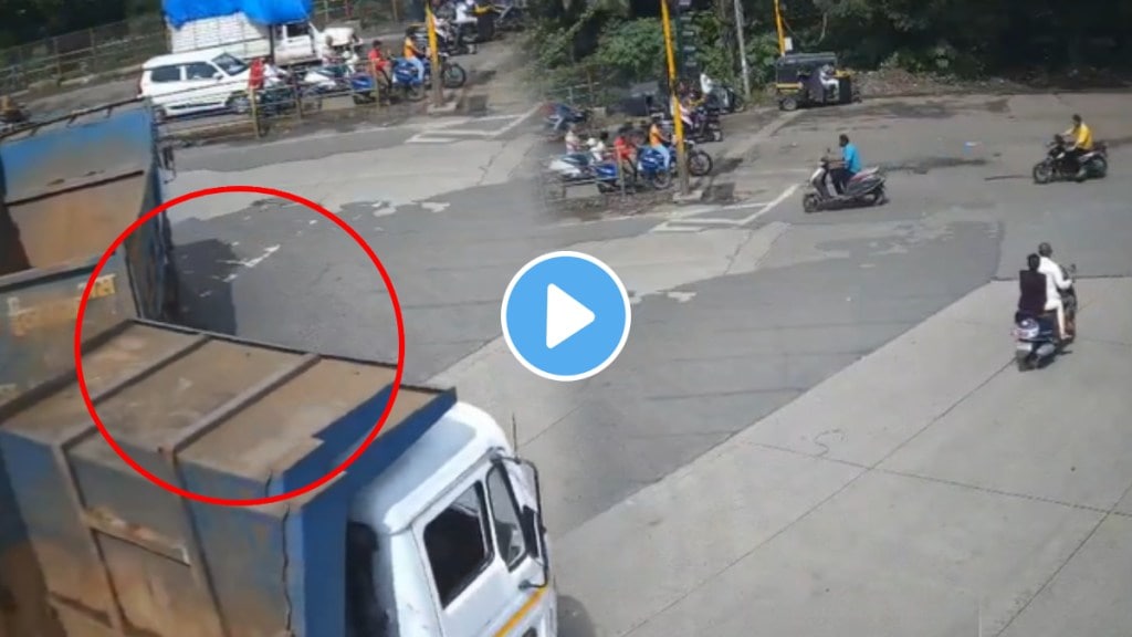 Big Truck Crashed Into A Bike In Ambernath Shocking Accident Video Goes Viral Big Truck Crashed Into A Bike In Ambernath Shocking Accident Video Goes Viral
