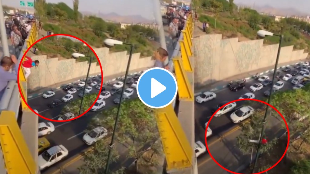 Shocking video boy jump on bridge without protection stunt video Shocking video boy jump on bridge without protection stunt video