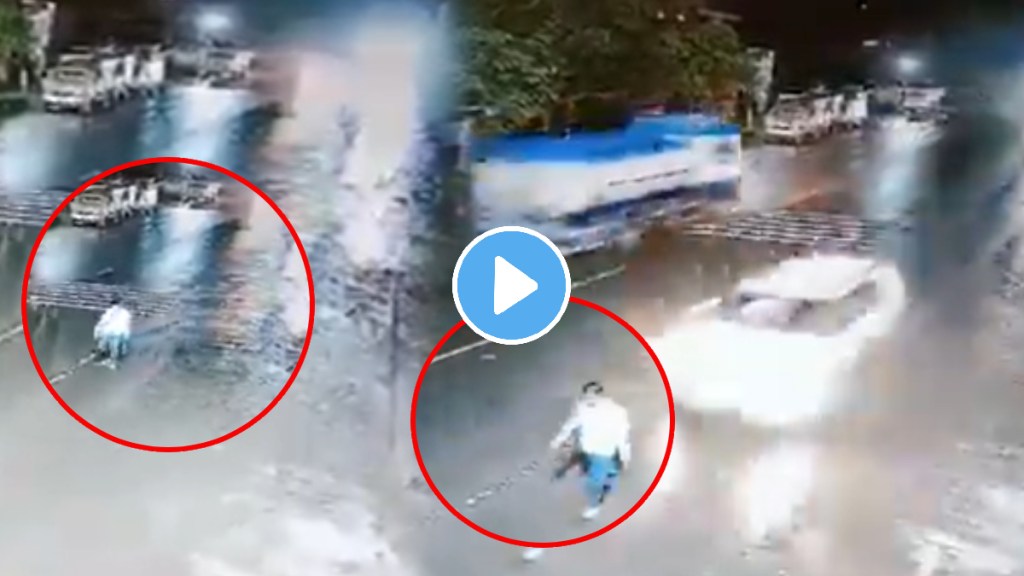 Maharashtra Hit-And-Run Video: Man Critically Injured After Being Thrown Into Air By Speeding Car In Kolhapur; Driver Flees Spot video Maharashtra Hit-And-Run Video: Man Critically Injured After Being Thrown Into Air By Speeding Car In Kolhapur; Driver Flees Spot video