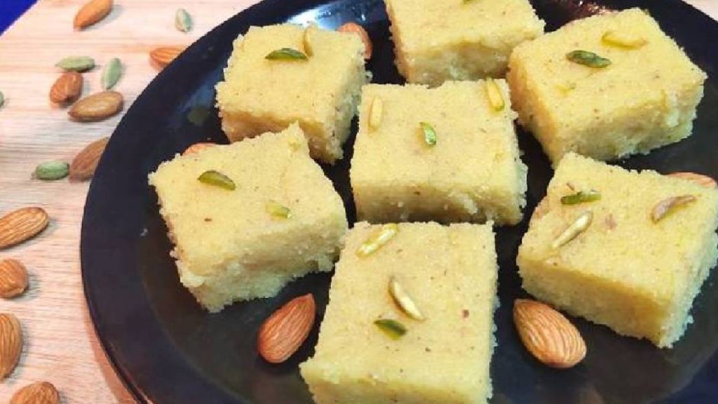 Ganpati Naivedya Recipes how to make semolina barfi ravyachi barfi prasad recipe Ganpati Naivedya Recipes how to make semolina barfi ravyachi barfi prasad recipe