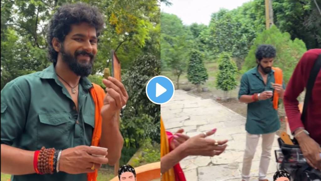 Lakhat Ek Amcha Dada fame nitish chavan was seen eating tamarind on the sets of the serial Lakhat Ek Amcha Dada fame nitish chavan was seen eating tamarind on the sets of the serial