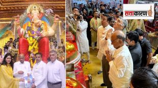 Sharad Pawar offer prayers at Lalbaugcha Raja