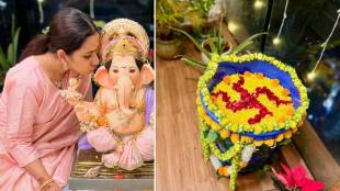 Shreya bugde home Ganpati visarjan