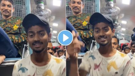 a young boy sings rap in railway on Jalgaon boys