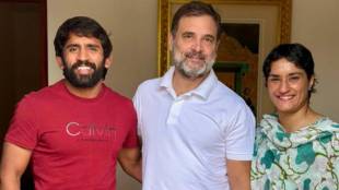 Vinesh Phogat and Bajrang Punia in Congress