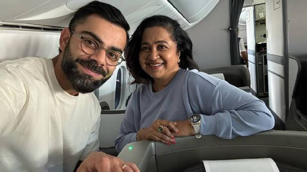 Virat Kohli Selfie with Radhika Sharathkumar Tamil Actress who is Mother in Law of Indian Cricketer Virat Kohli Selfie with Radhika Sharathkumar Tamil Actress who is Mother in Law of Indian Cricketer