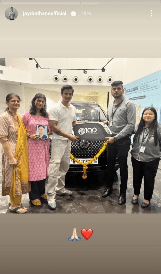 jay dudhane buys new car