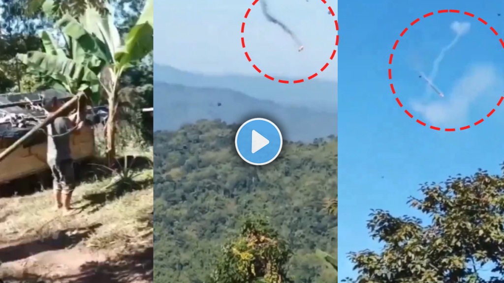 Indian Attack helicopter shot in manipur fact check originally from myanmar Indian Attack helicopter shot in manipur fact check originally from myanmar