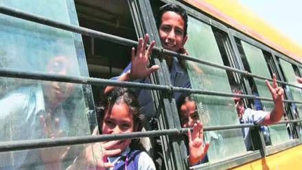 school students suffer from traffic jam in thane ghodbunder