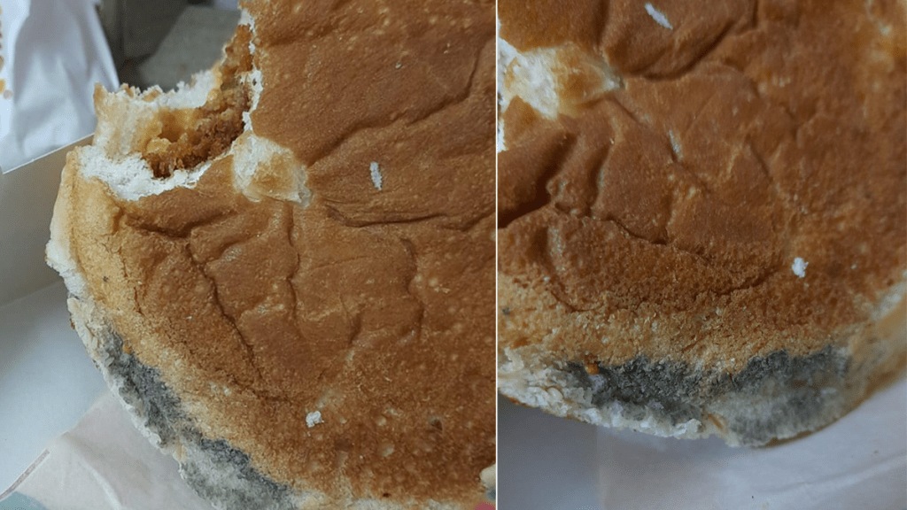 Burger king mould-infested burger viral post by a delhi man viral on social media