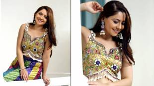 Sonalee kulkarni Colurful lehenga photoshoot, navratri look 2024
