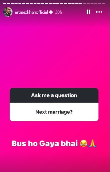 arbaaz khan give answer to fan question