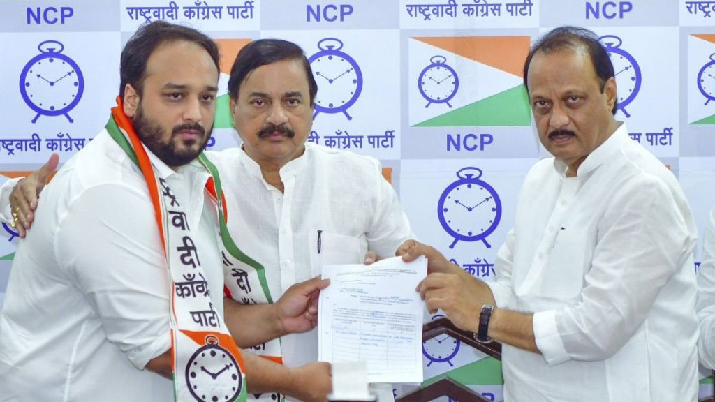 Zeeshan Siddique joins Ajit Pawar group contest from bandra east Zeeshan Siddique joins Ajit Pawar group contest from bandra east