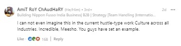 Meesho has announced a nine-day leave for its employees. (Photo: Meesho/LinkedIn)