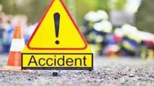 Four peopel including two children on motorcycle died after speeding fuel tanker collided