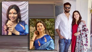 marathi actress anagha atul blue saree look viral
