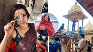 Bhool Bhulaiyaa Set Photos shared by tripti dimri BTS Photos of tripti dimri