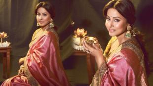 Hina Khan gracefully poses with her traditional saree outfit on social media