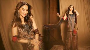Bollywood star Madhuri Dixit shares stunning photos in saree on social media