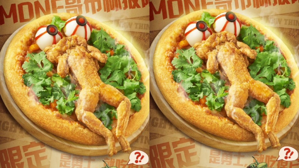 Pizza Hut sells pizza with deep-fried frog topping in China Pizza Hut sells pizza with deep-fried frog topping in China