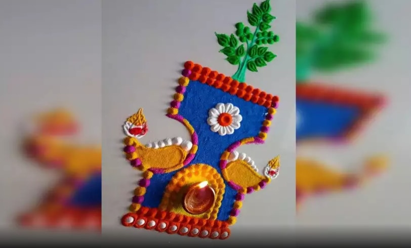 tulsi vivah 2024 rangoli design simple and easy tulsi rangoli design dev uthani ekadashi rangoli latest trending design pic and images