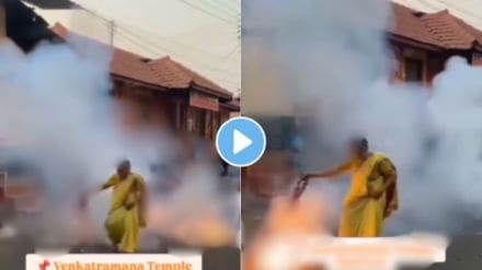 an old lady burst firecrackers in hand shocking video goes viral on social media an old lady burst firecrackers in hand shocking video goes viral on social media