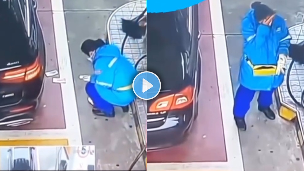 Car driver throws money on woman employee at petrol pump insults her shameful video viral on social media Car driver throws money on woman employee at petrol pump insults her shameful video viral on social media