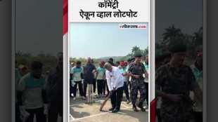 Chandrakant Patil indulged in cricket while campaigning for the Maharashtra Assembly
