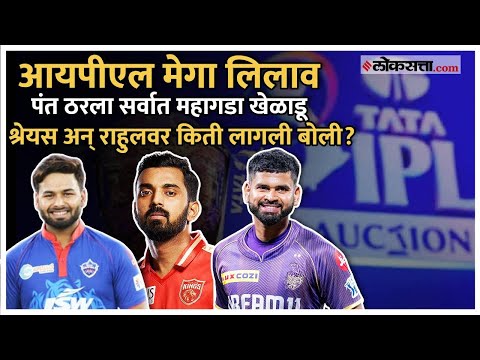 IPL Auction: पंत ठरला आयपीएल इतिहासातील सर्वात महागडा खेळाडू; श्रेयस अन् राहुलवर किती लागली बोली?