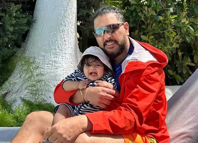 Yuvraj Singh Son Orion And Daughter Aura Adorable Photos