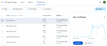  Google Trend Life certificate