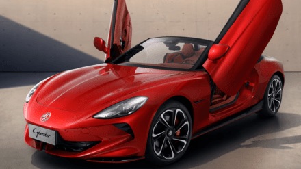 MG Select shares first look of mg cyberster with electric cissor doors MG Select shares first look of mg cyberster with electric cissor doors