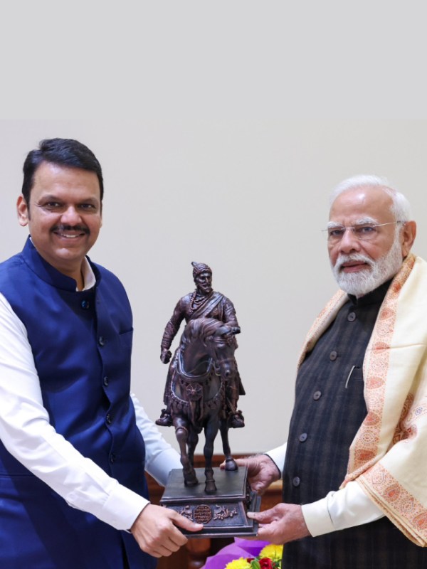 Maharashtra Chief Minister Devendra Fadnavis At Delhi