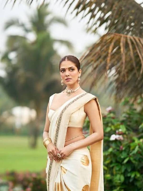 Malavika Mohanan saree look photos