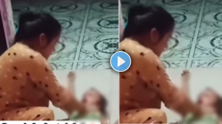 Mother strangled her child shocking video viral on social media