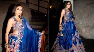 Mrunal Thakur stuns in this blue lehenga