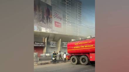 fire broke out at the Hirapanna shopping center in Mumbais Haji Ali on Sunday