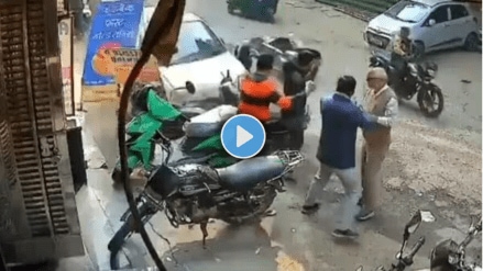 Viral video Teen driver strikes boy in grandfather arm drags him metres away