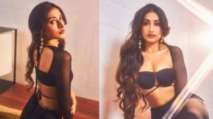dhanashree verma glamorous pictures in black outfit